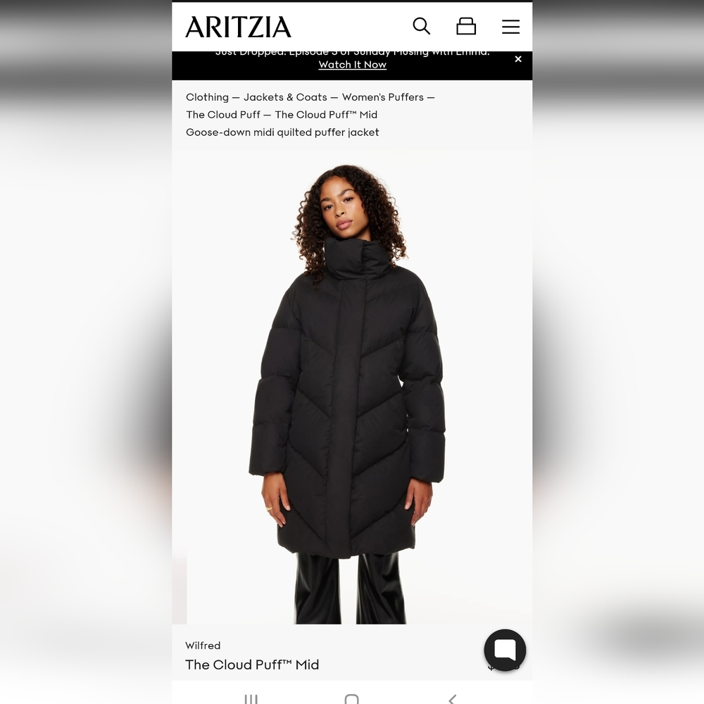 Aritzia Wilfred Cloud Puff Midi ☁️ - Picture 9 of 10